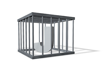 Image showing big J in a cage