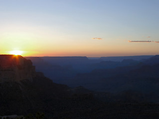 Image showing Grand Canyon at sunset