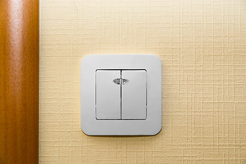 Image showing Electrical light wall switch