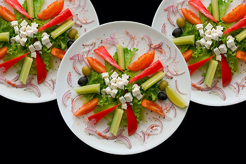 Image showing plates with salad