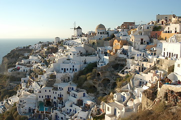 Image showing Oia at sunset, Santorini