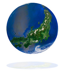 Image showing Japan on the Earth planet