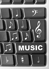 Image showing Computer music keyboard
