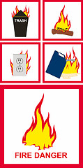 Image showing fire  sign