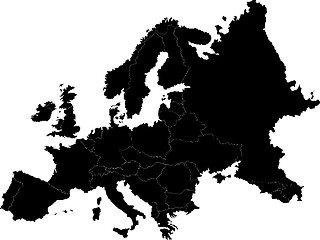 Image showing europe vector map