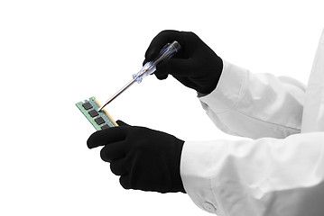 Image showing Repairing microchip