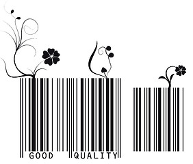 Image showing floral barcode