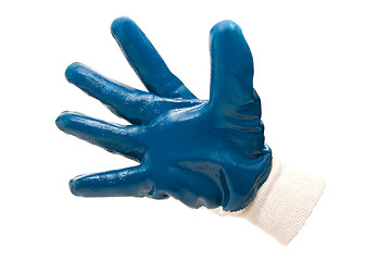 Image showing Blue work industrial glove