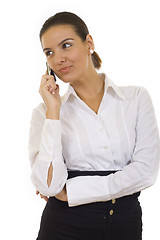 Image showing beautiful businesswoman with her phone