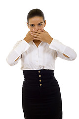 Image showing Speak No Evil pose