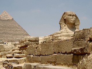 Image showing Pyramids and Sphinx