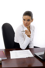 Image showing Young businesswoman in the office