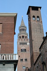 Image showing Bell tower called Torrazzo in Cremona, Italy