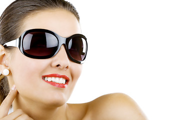 Image showing beautiful woman wearing sunglasses