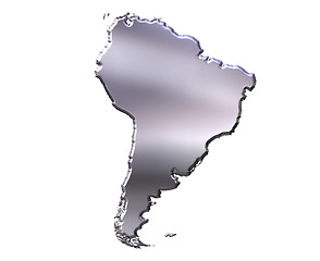 Image showing South America 3D Silver Map