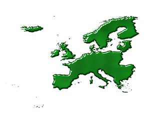 Image showing 3D Ecological Europe Map