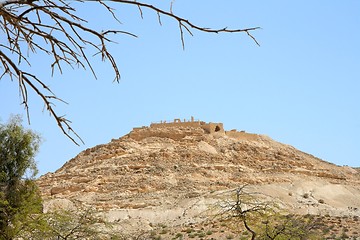 Image showing Ruins of ancient temple on the hilltop in Ovdat, Israel