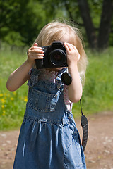 Image showing little photographer