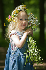 Image showing Portrait of the little girl