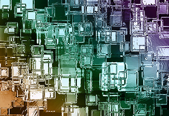 Image showing abstract colour crystal background