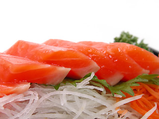 Image showing Salmon sashimi