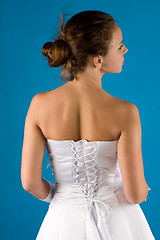 Image showing Back of the bride