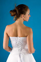 Image showing Back of the bride