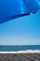 Image showing sunshade on the beach