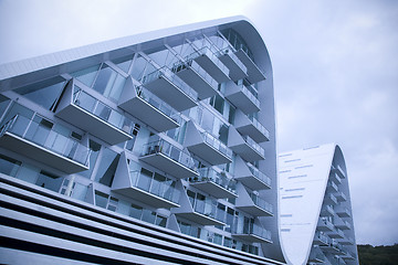 Image showing Futuristic condominium