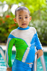 Image showing kid with fancy swimsuit