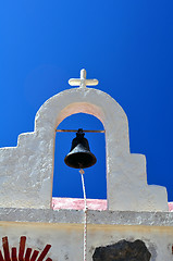 Image showing White bell tower