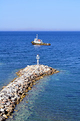 Image showing Boat and beacon