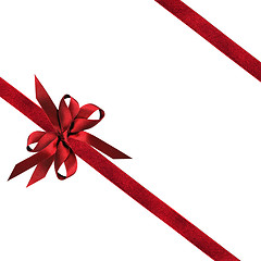 Image showing Dark Red Ribbon and Bows