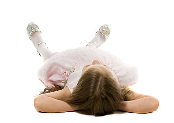 Image showing Little girl on a floor