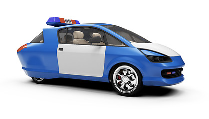 Image showing Future concept of police car isolated view