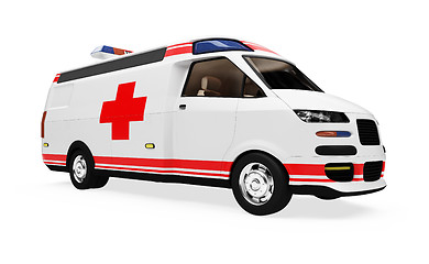 Image showing Future concept of ambulance truck isolated view