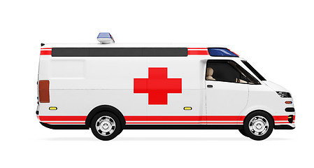 Image showing Future concept of ambulance truck isolated view