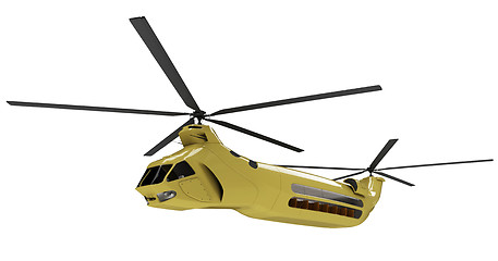 Image showing Future concept of helicopter isolated view