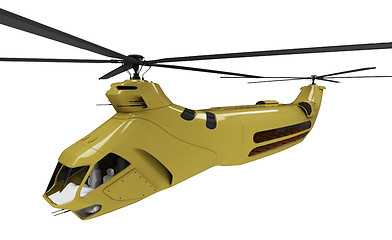 Image showing Future concept of helicopter isolated view