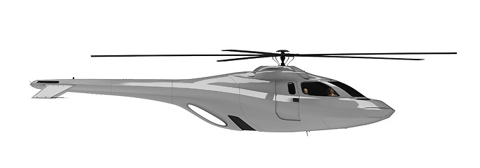 Image showing Future concept of helicopter isolated view