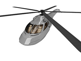 Image showing Future concept of helicopter isolated view