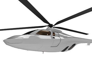 Image showing Future concept of helicopter isolated view