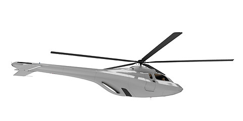 Image showing Future concept of helicopter isolated view