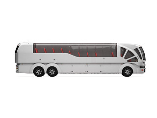 Image showing Future concept of bus isolated view