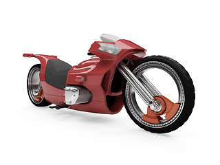 Image showing Future red bike isolated view