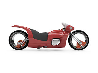 Image showing Future red bike isolated view