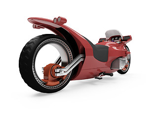 Image showing Future red bike isolated view