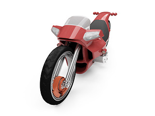 Image showing Future red bike isolated view