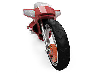 Image showing Future red bike isolated view