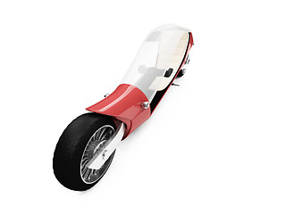 Image showing future red bike isolated view